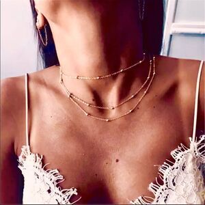 Triple Layer Gold Necklace